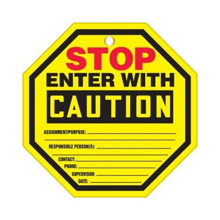 OCTOTAGS SAFETY TAG STOP ENTER TAP805CTP